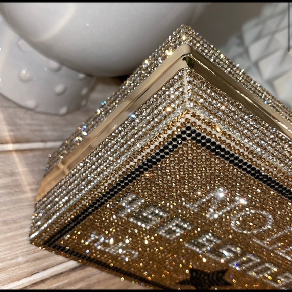 NWT No Limit Gold AMEX credit card rhinestone clutch - Picture 2 of 5